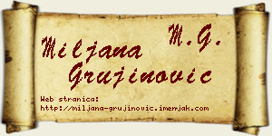 Miljana Grujinović vizit kartica